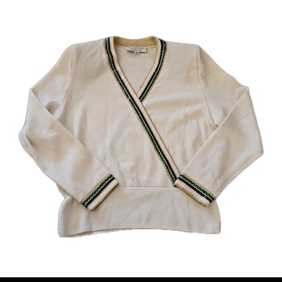 St. John Evening Vintage Womens Knit Wrap Sweater With Sparkle Accents 12 - Picture 8 of 15